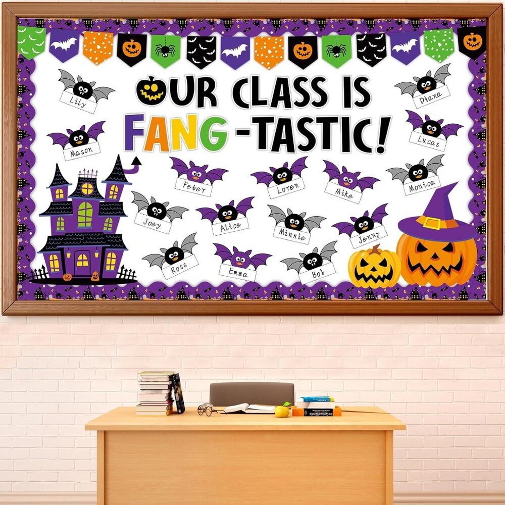 Halloween Bulletin Board Decorations Halloween Bat Name Tag Paper Cutouts Trick